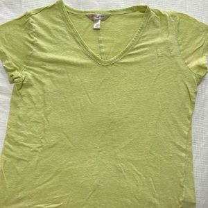 Light green/yellow linen top